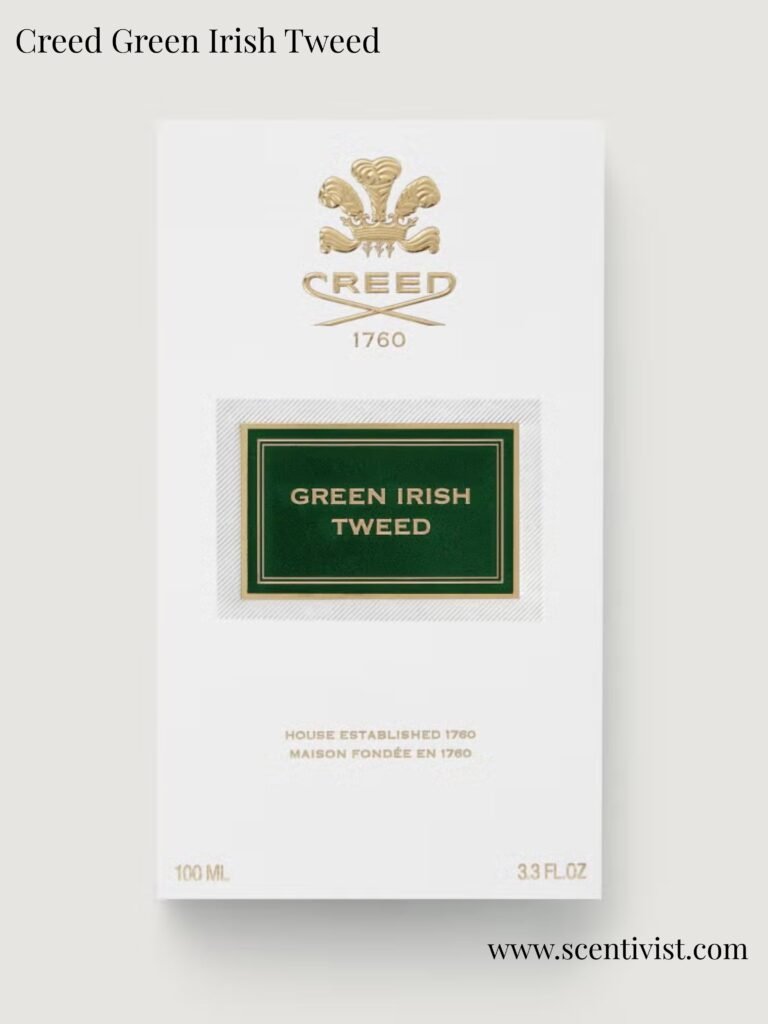 creed green irish tweed bottle packaging