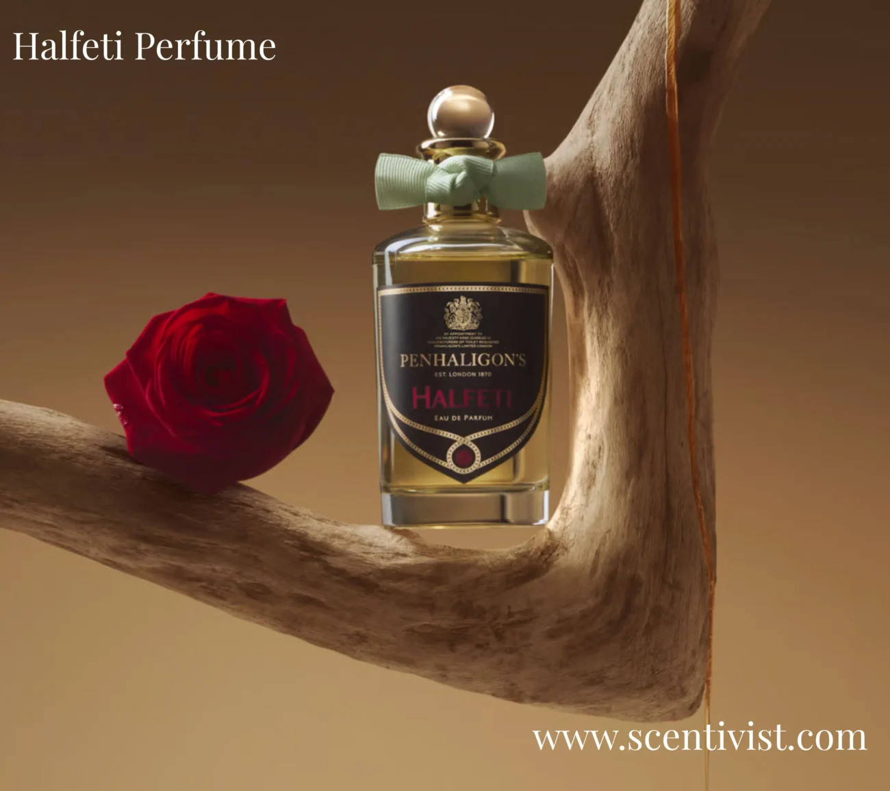 Penhaligon's Halfeti perfume bottle with dark elegant design