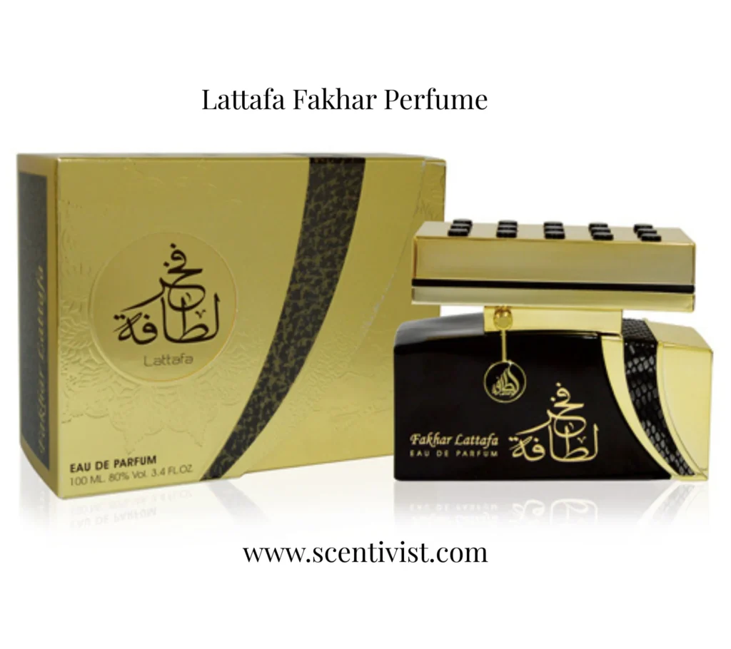 Lattafa Fakhar Perfume bottle with original packaging box.