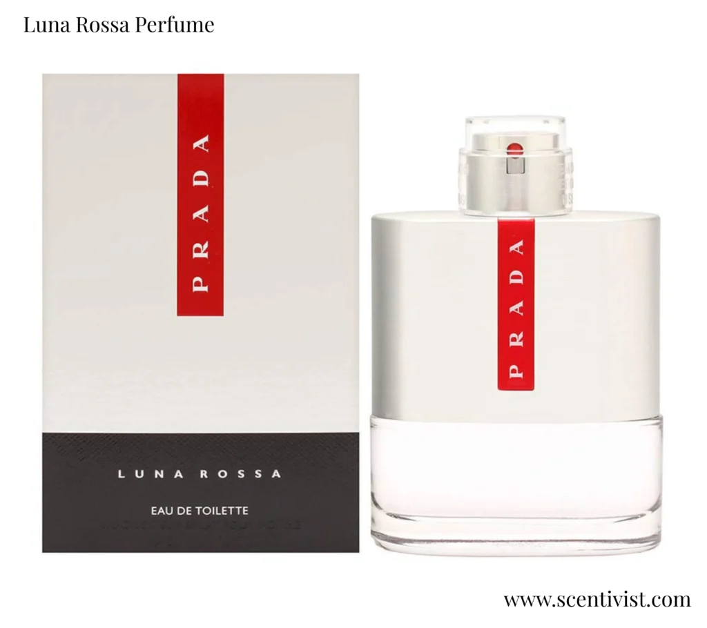 Prada Luna Rossa perfume bottle with packaging