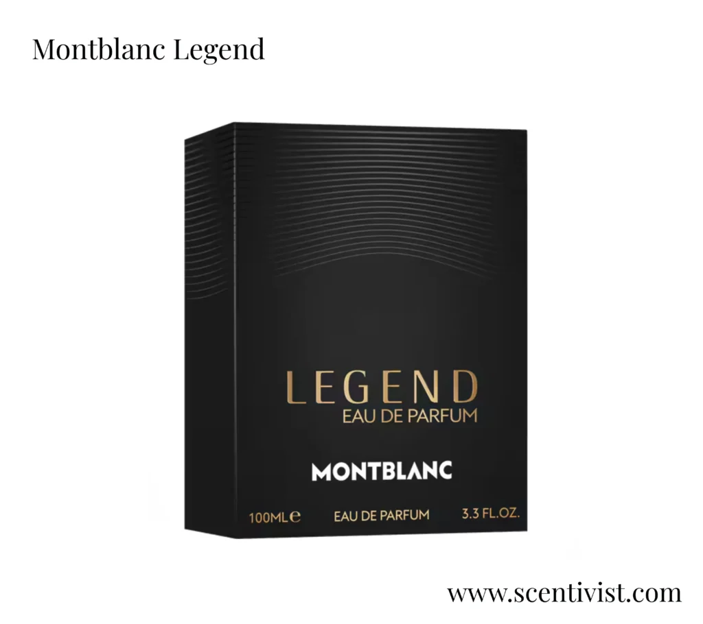 Montblanc Legend perfume bottle with elegant masculine styling