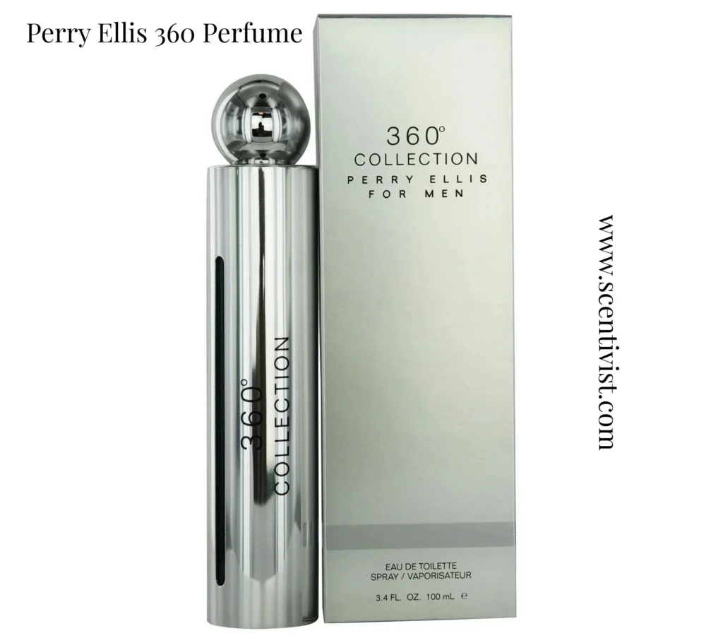 Perry Ellis 360 for Men perfume bottle with grey box packaging displayed on a clean background.