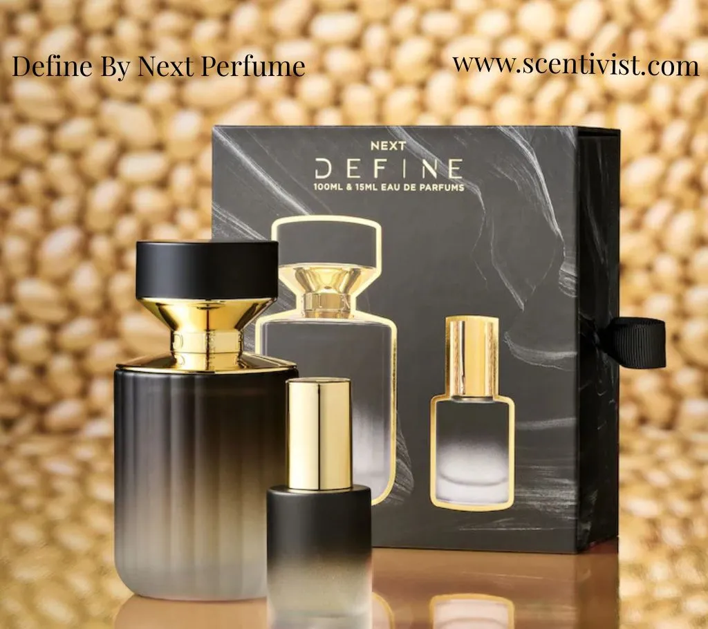 Define Eau de Parfum 100 ml and Define Eau de Parfum 15 ml by Next perfume bottles displayed together, showing the full-size and travel-size versions.
