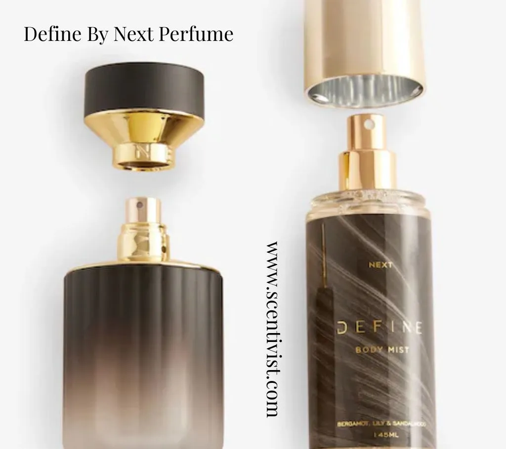 Define Eau de Parfum and Define Body Mist by Next displayed together, featuring the perfume bottle and matching body spray.